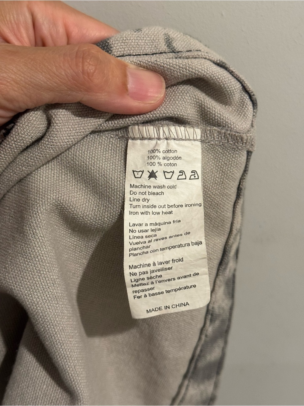 ALO Yoga Large Tote Bag Gray Tie Dye Canvas Gym Travel Carry On Shopper NWT - Picture 6 of 6